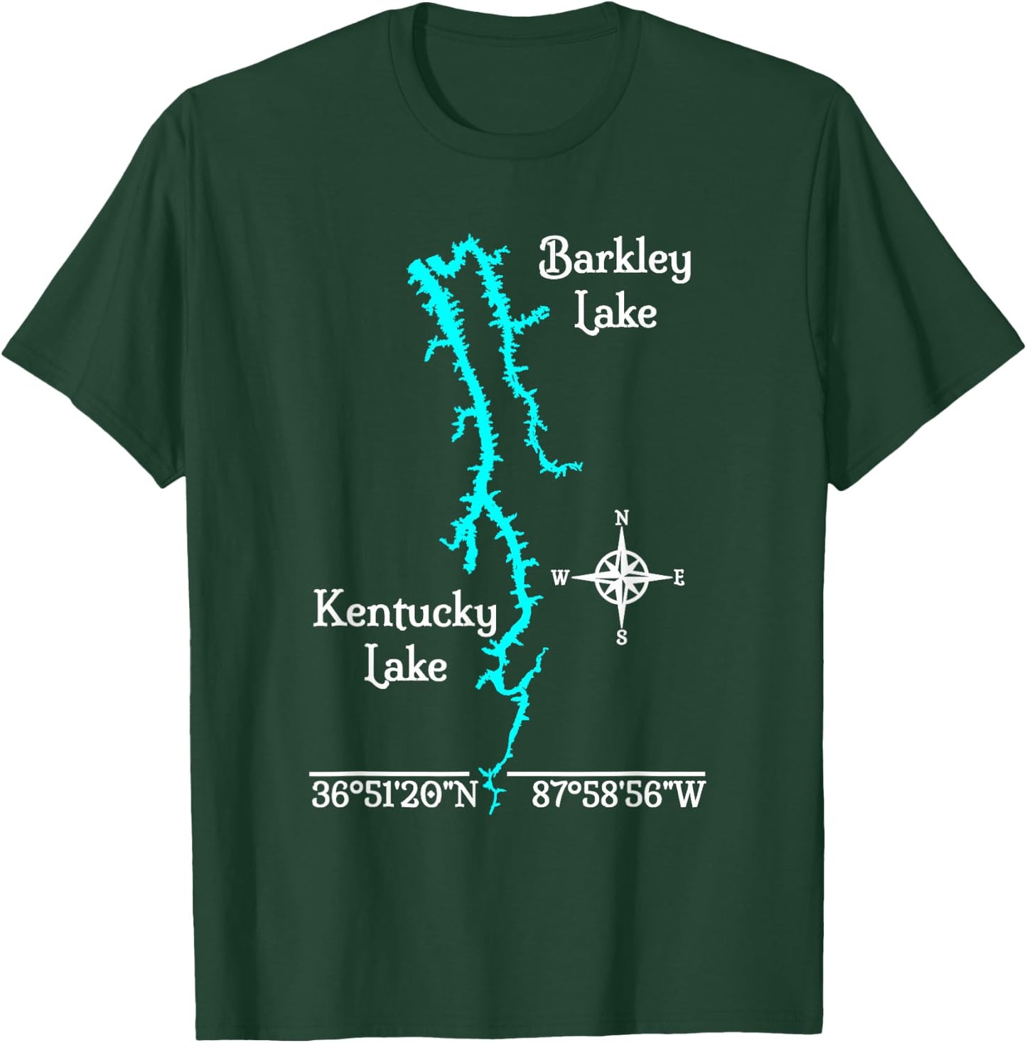 Kentucky & Barkley Lake, Kentucky & Tennessee T-Shirt - T-Shirt | Forest