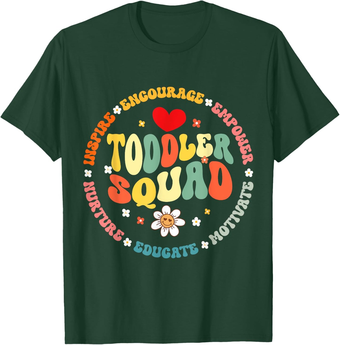 Toddler Squad Pre-K Teacher Pre School Back to School T-Shirt - T-Shirt | Forest