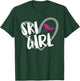 Ski Girl Heart Funny Skiing For Skiers T-Shirt - T-Shirt | Forest
