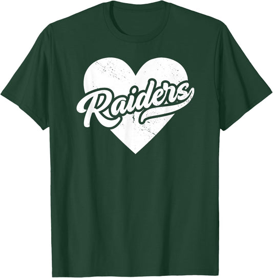 Vintage Raiders School Spirit Go Raiders Love T-Shirt - T-Shirt | Forest