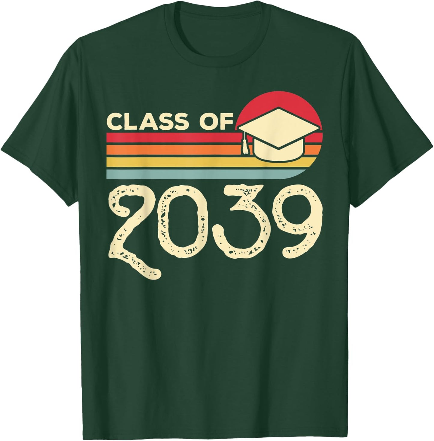 Class of 2039 Grow With Me Vintage Pre-K First Day of School T-Shirt - T-Shirt | Forest