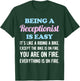 Funny Receptionist Doctor Office Vet School Desk T-Shirt - T-Shirt | Forest