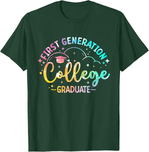 First Generation College Student First-Gen College Graduate T-Shirt - T-Shirt | Forest