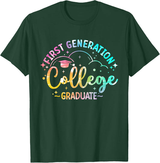 First Generation College Student First-Gen College Graduate T-Shirt - T-Shirt | Forest