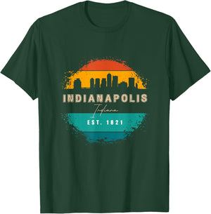 City of Indianapolis Indiana T-Shirt - T-Shirt | Forest