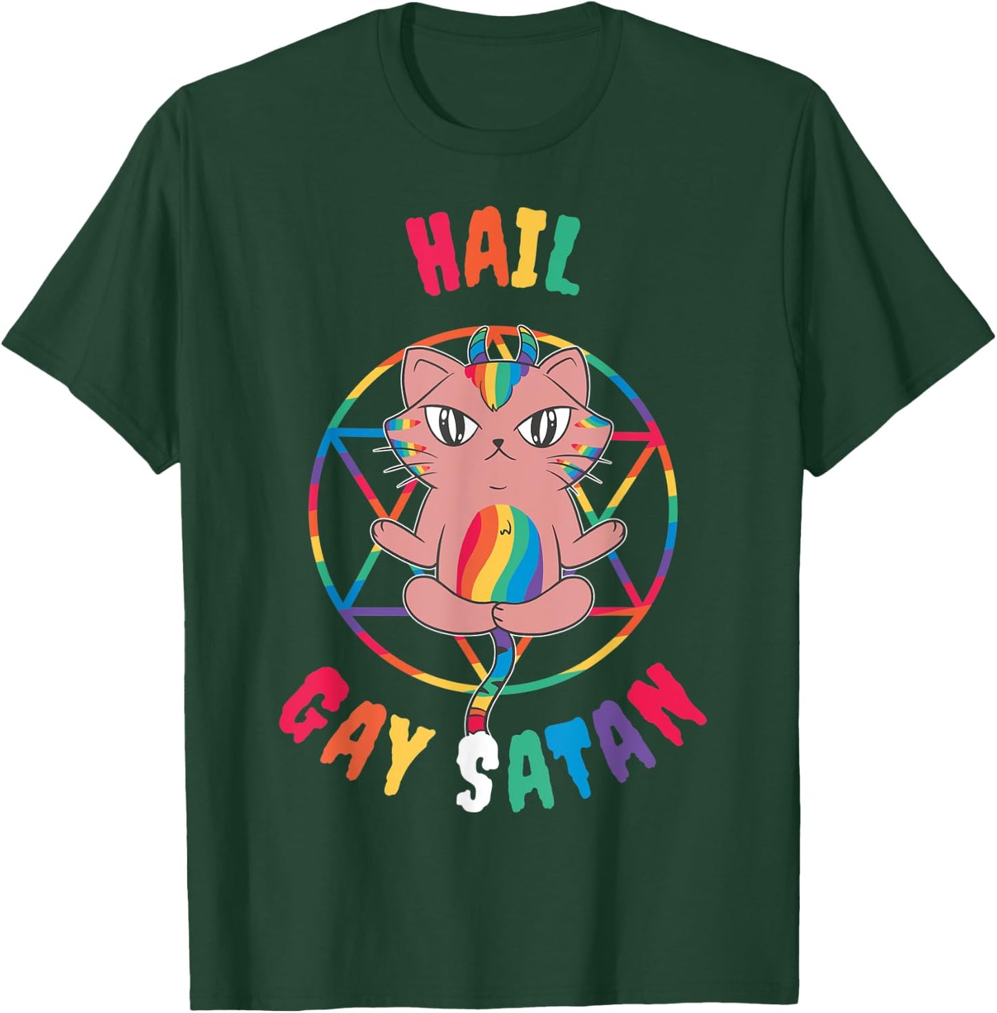 Hail Gay Satan T-Shirt - T-Shirt | Forest