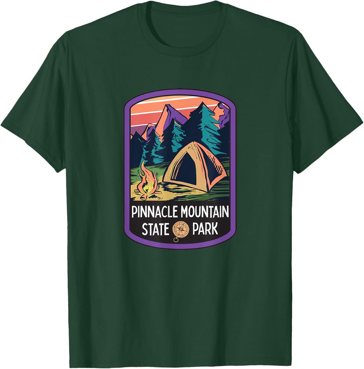 Pinnacle Mountain State Park Arkansas Ozark Camping Hiking T-Shirt - T-Shirt | Forest