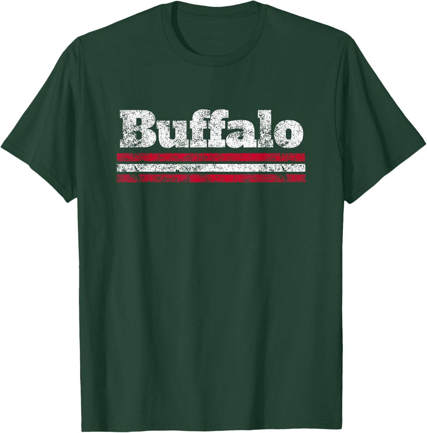 Buffalo New York Vintage Weathered Throwback T-Shirt - T-Shirt | Forest