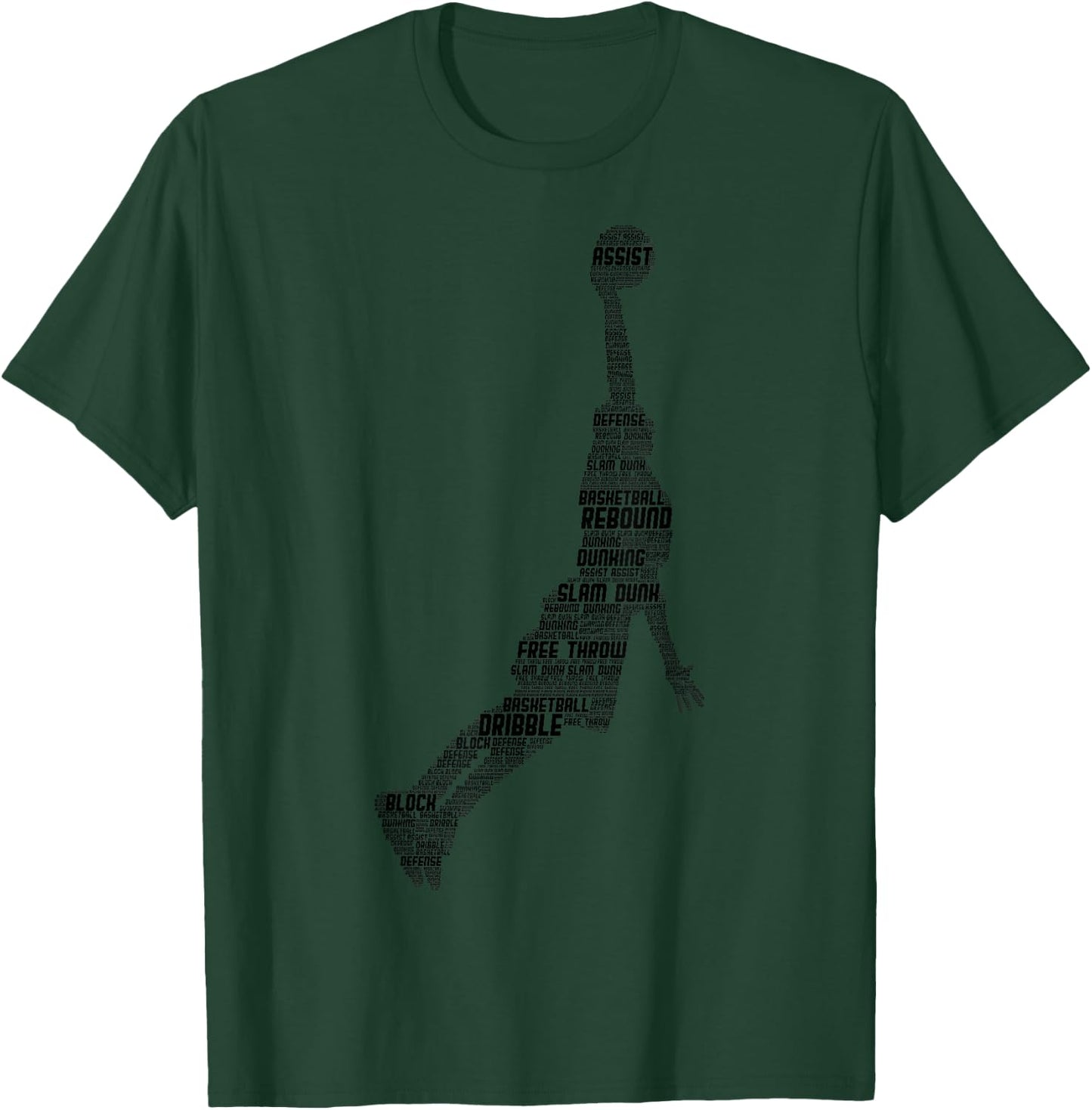 Basketball Basketball Boys Men Children T-Shirt - T-Shirt | Forest
