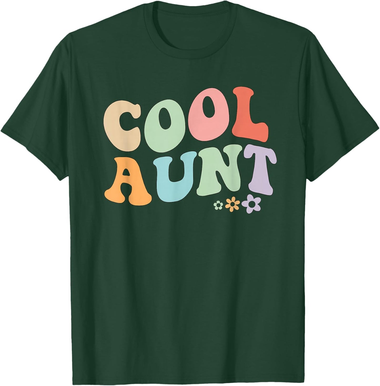 Cool Aunt Vintage Floral Design to Auntie from Niece Small T-Shirt - T-Shirt | Forest