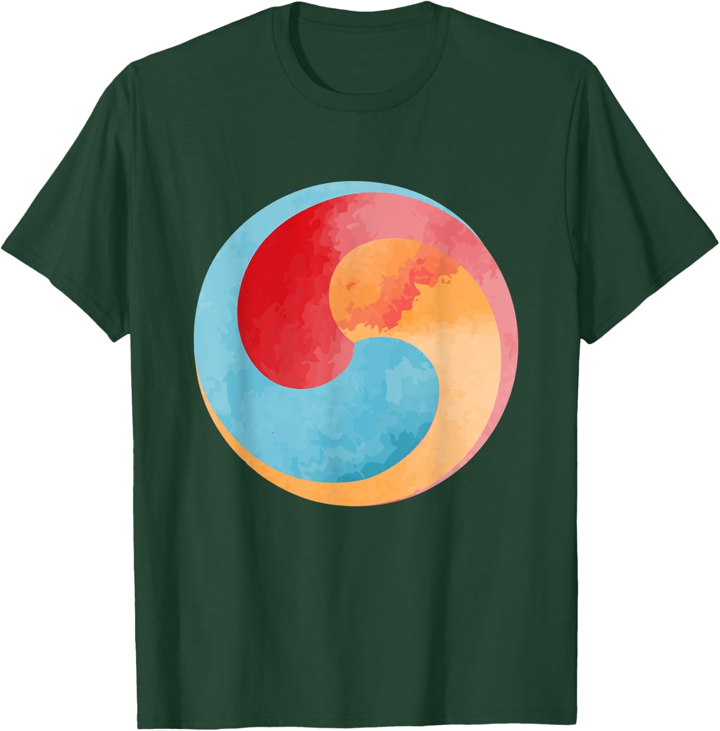 Zen Gankyil Symbol Wheel of Joy Bon Tibeten Buddhist T-Shirt - T-Shirt | Forest