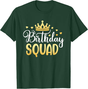 Birthday Squad Party Matching Family Group Funny Bday Team T-Shirt - T-Shirt | Forest