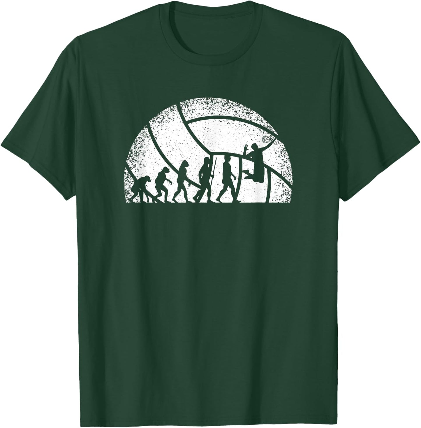 Volleyball Evolution Volleyball Player Women Men Boys T-Shirt - T-Shirt | Forest