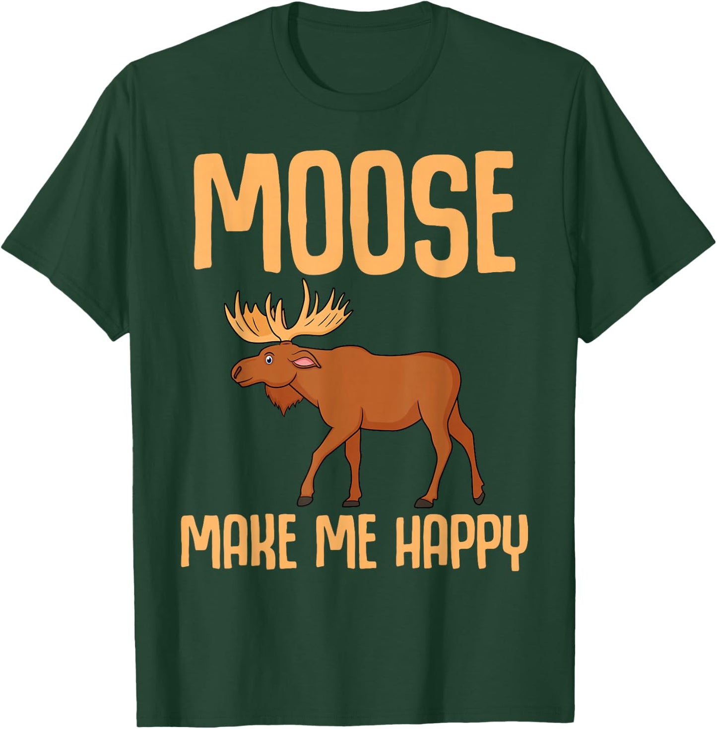 Funny Moose For Kids Boys Girls Antler Fallow Deer Animal T-Shirt - T-Shirt | Forest