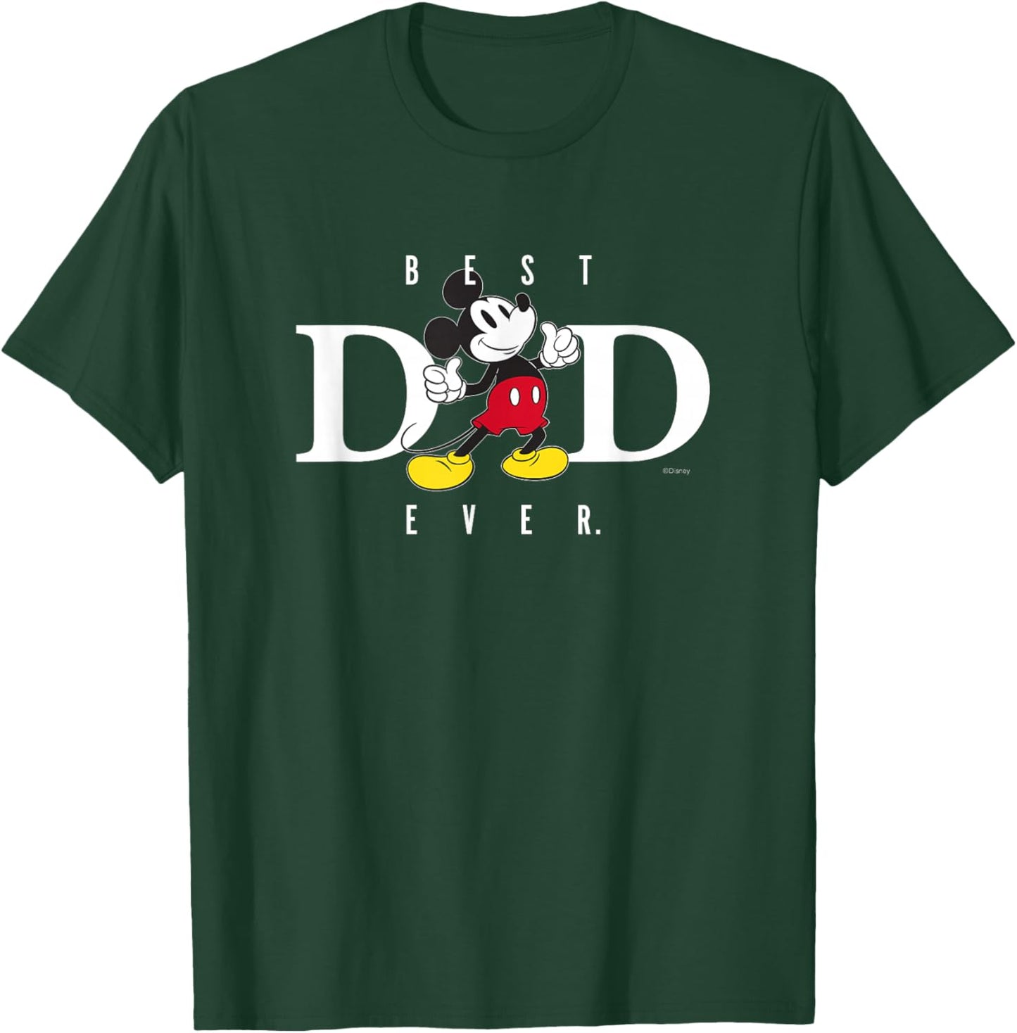 Disney Mickey Mouse Best Dad Ever Thumbs Up Father's Day T-Shirt - T-Shirt | Forest