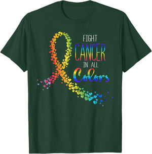 Cancer Sucks In Every Color Fighter Fight Support The Cancer T-Shirt - T-Shirt | Forest