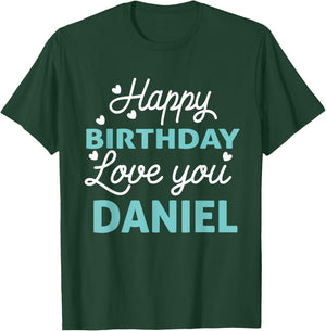 Daniel Birthday Shirt Happy Birthday Daniel Birthday Boy Men T-Shirt - T-Shirt | Forest