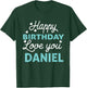 Daniel Birthday Shirt Happy Birthday Daniel Birthday Boy Men T-Shirt - T-Shirt | Forest