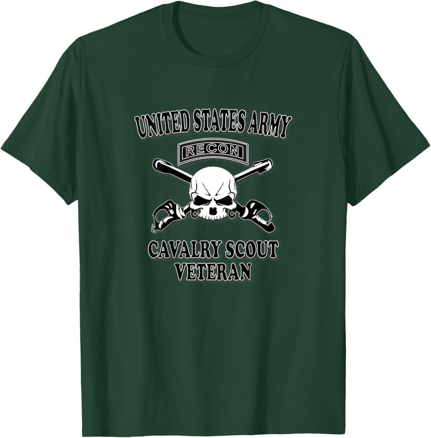 Cavalry Scout- Veteran (Back Design) T-Shirt - T-Shirt | Forest