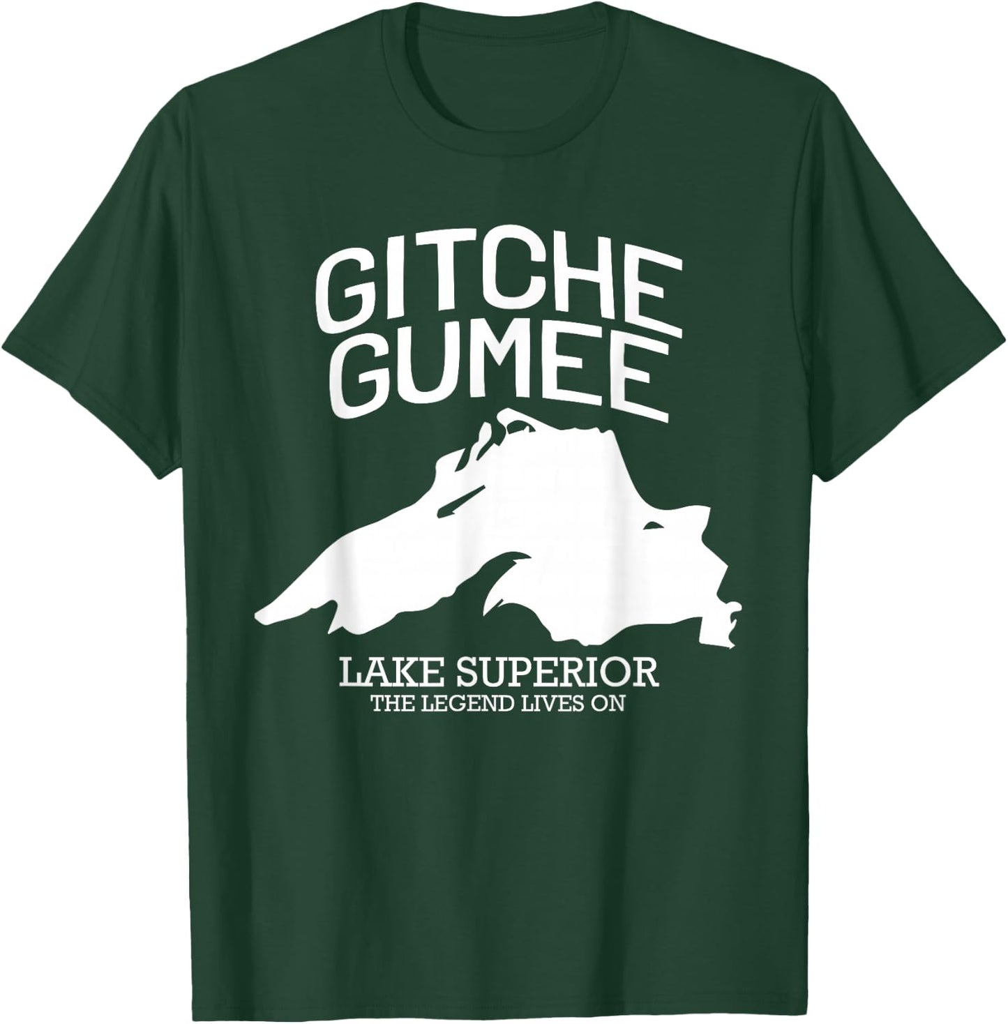 Superior, Great Lake, Gitche Gumee Apparel Lakes Gifts T-Shirt - T-Shirt | Forest