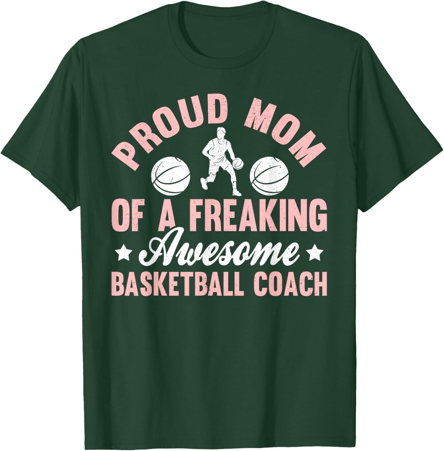 Basketball Coach Head Trainer Bball Coaching Mom Mother T-Shirt - T-Shirt | Forest