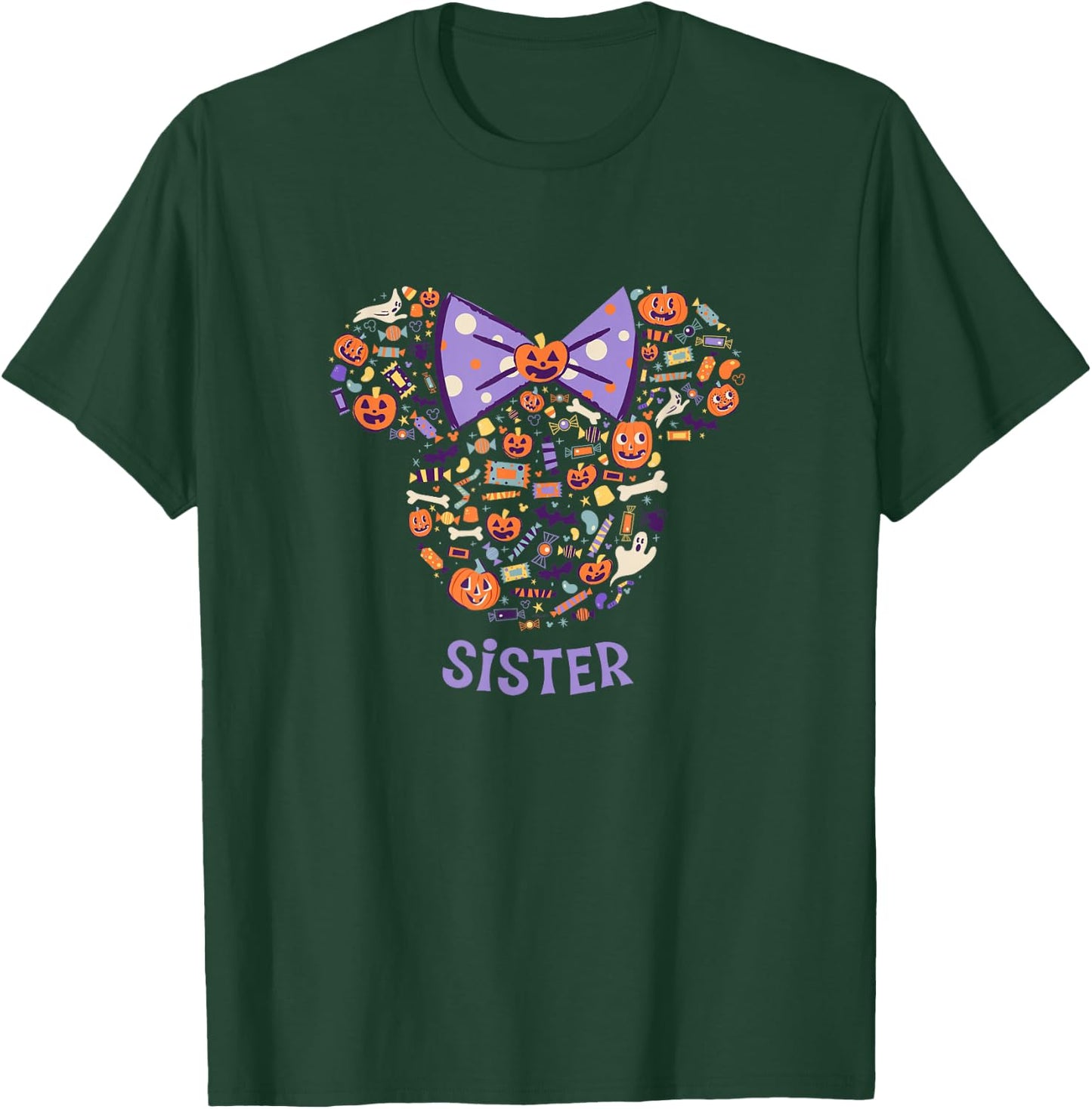 Disney Minnie Mouse Icon Halloween Sister T-Shirt - T-Shirt | Forest