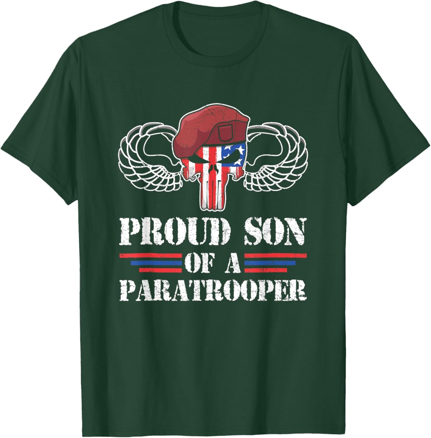 Proud Son Of A Paratrooper US Airborne Family Matching T-Shirt - T-Shirt | Forest