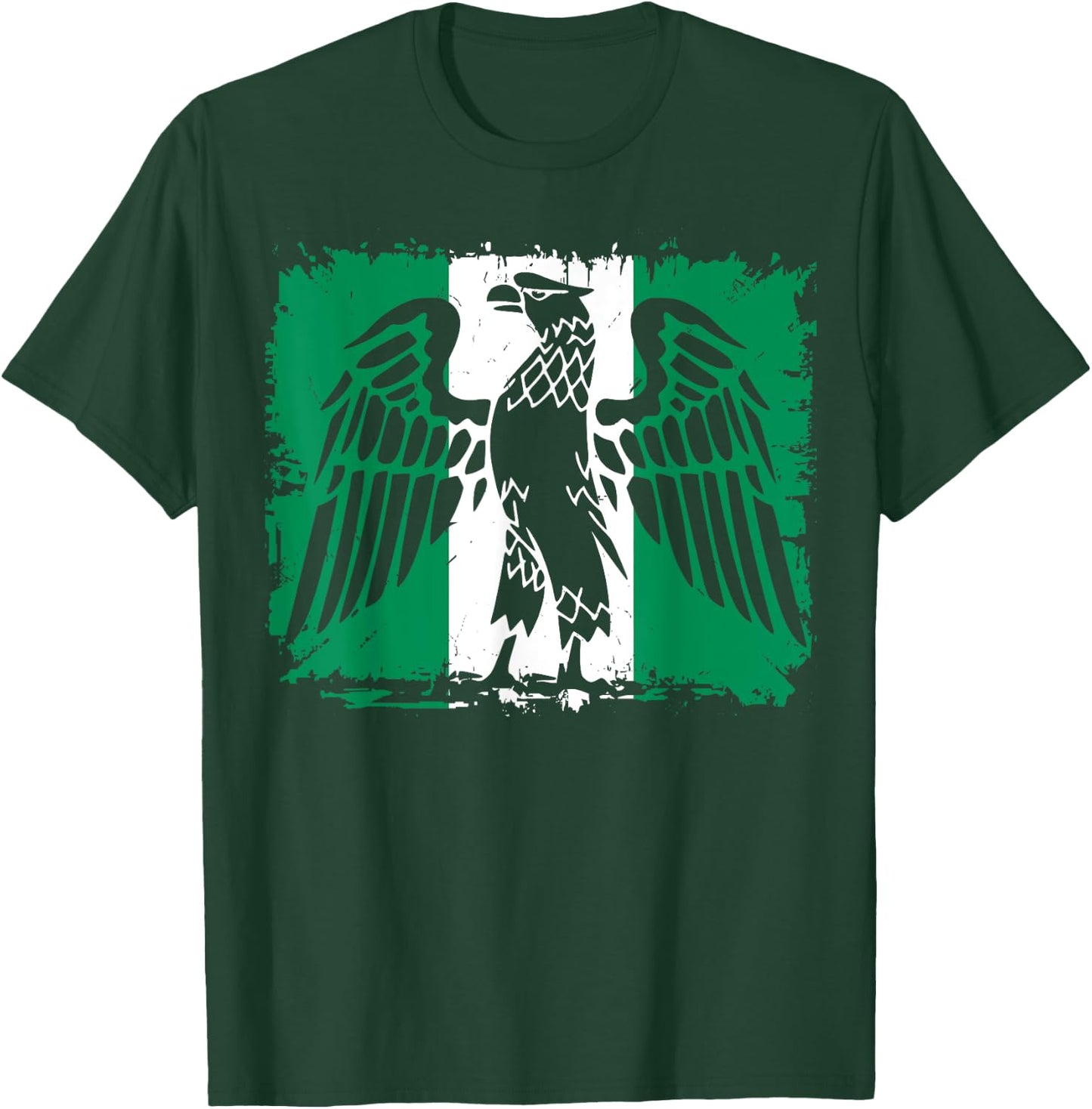 Nigeria Flag with Eagle. African Men, Women & Kids. Nigerian T-Shirt - T-Shirt | Forest