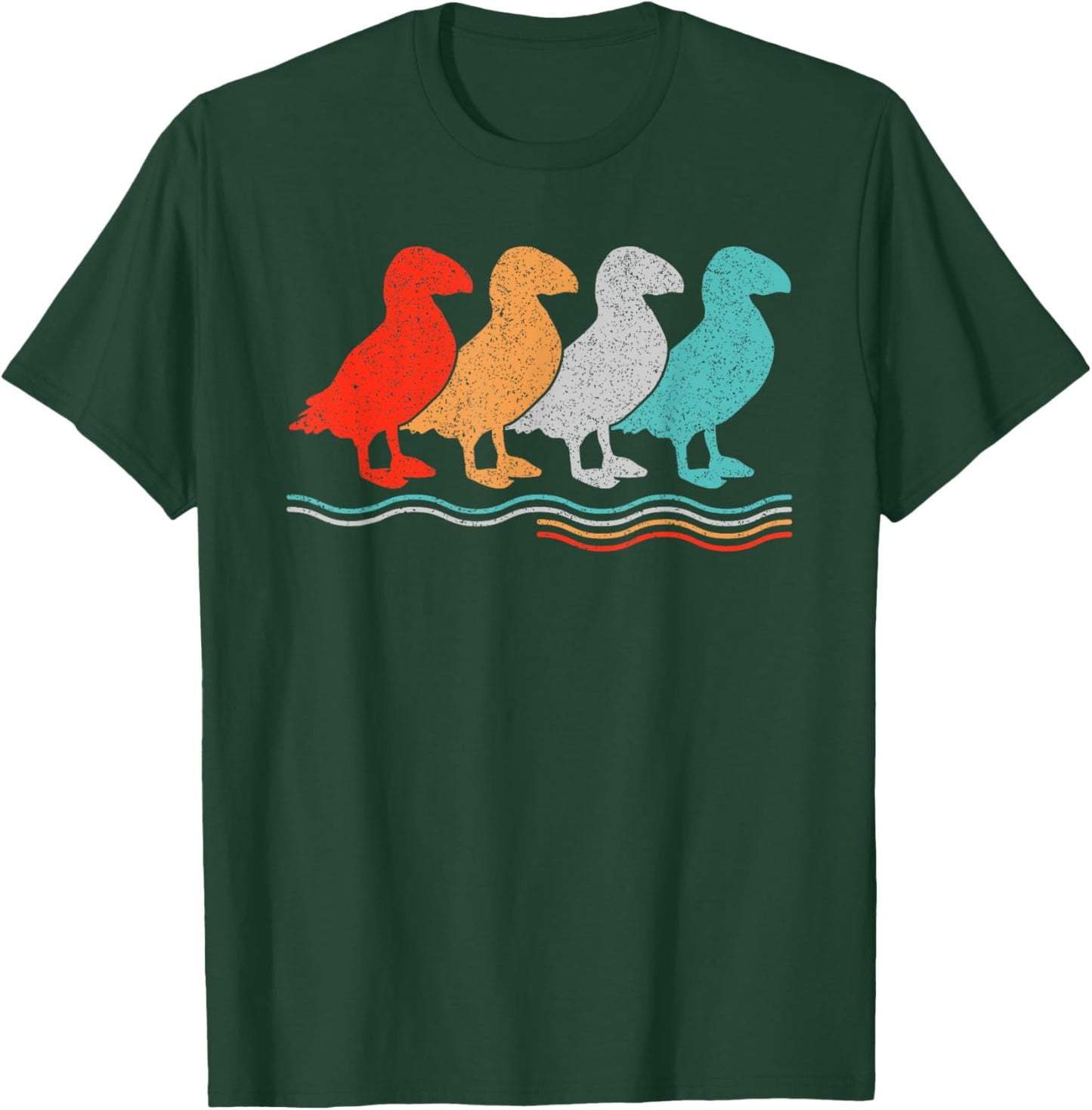 Vintage Puffin Bird Seabird Puffin T-Shirt - T-Shirt | Forest