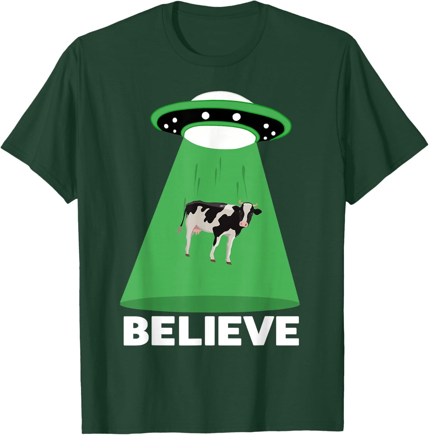 UFO Alien abduction UFO Cow abduction T-Shirt - T-Shirt | Forest