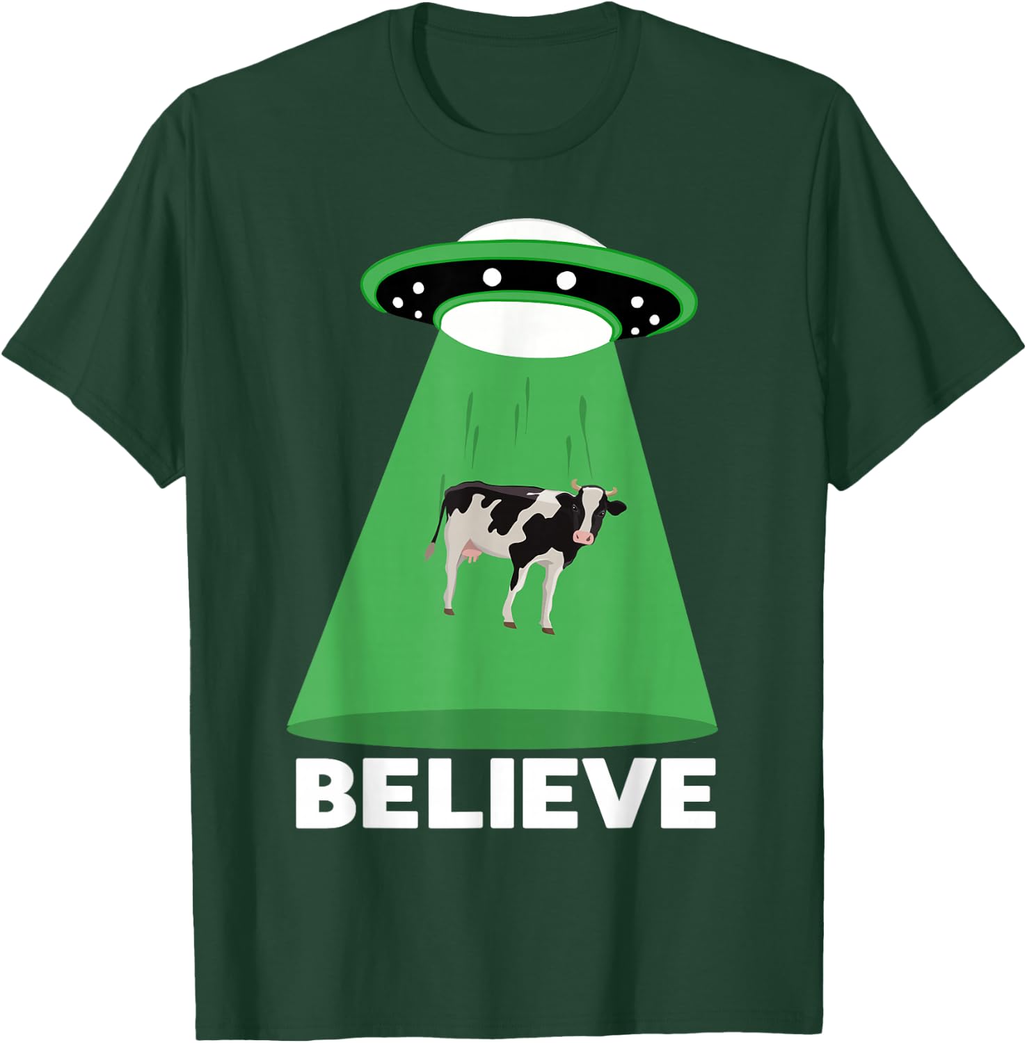 UFO Alien abduction UFO Cow abduction T-Shirt - T-Shirt | Forest