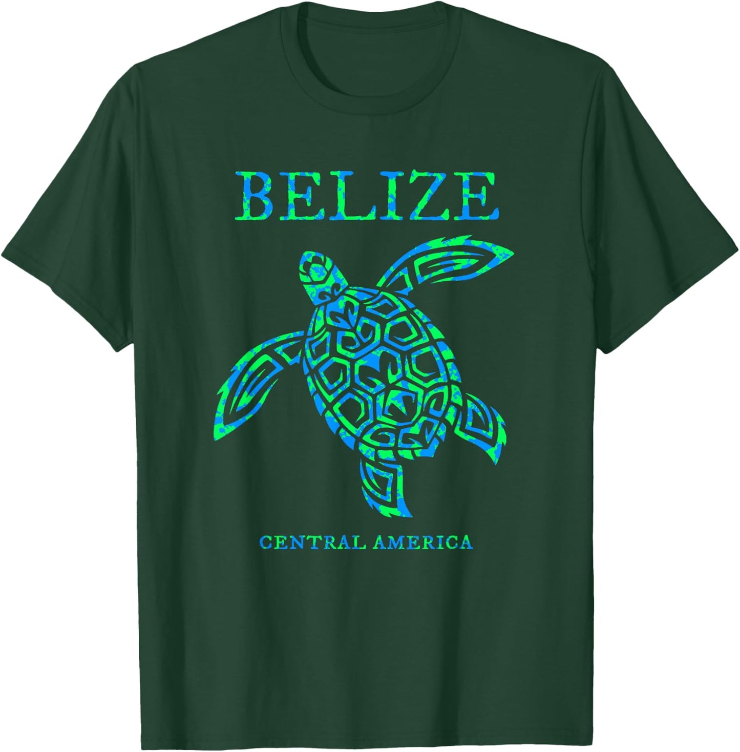 Belize Sea Turtle Retro Boys Girls Vacation Souvenir T-Shirt - T-Shirt | Forest