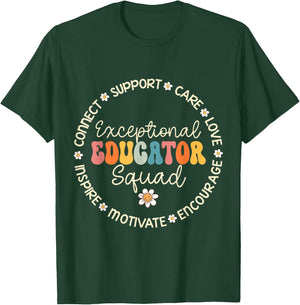 Exceptional Educator Squad Appreciation Week Back to School T-Shirt - T-Shirt | Forest