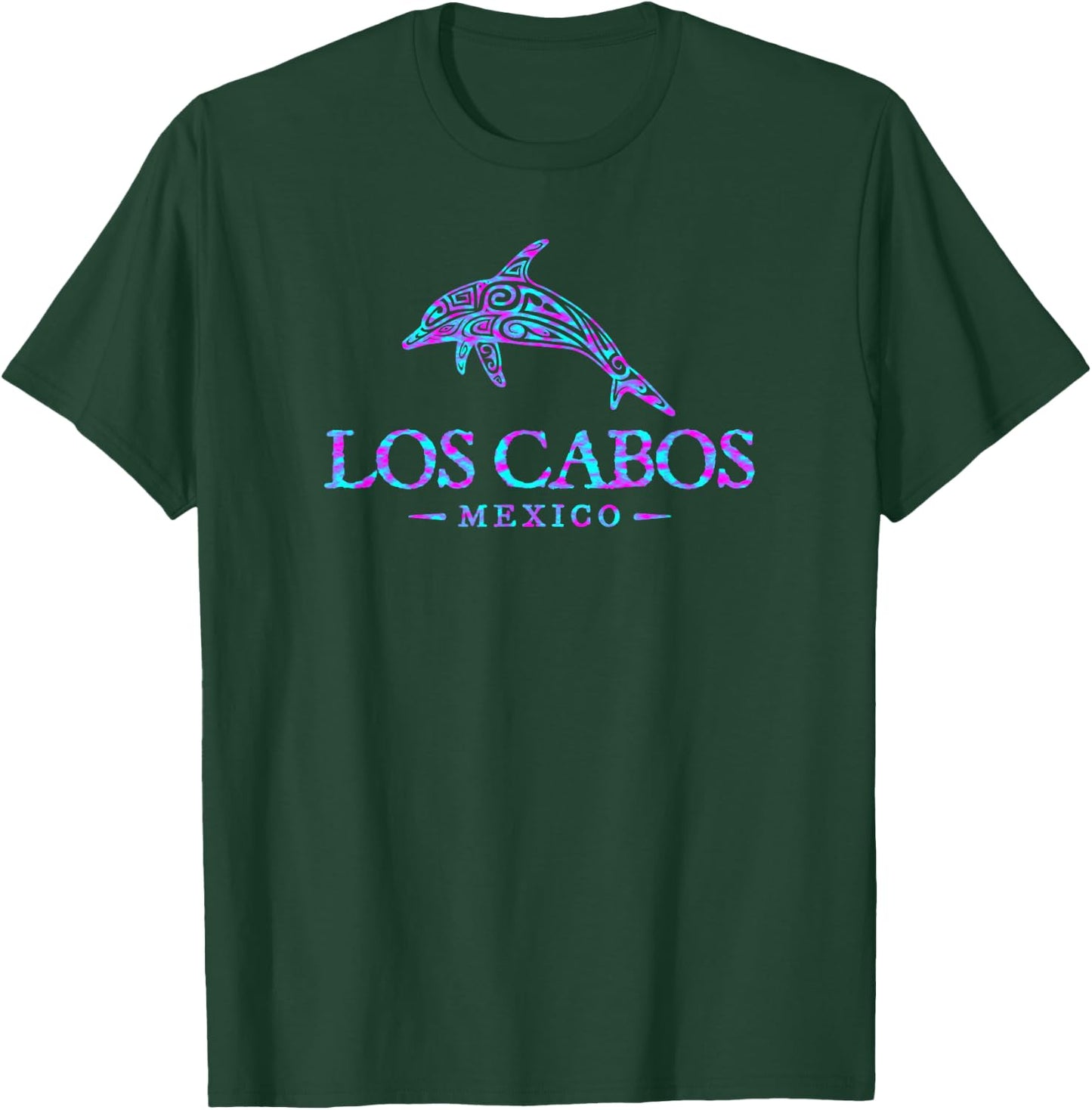 Los Cabos Mexico Dolphin Retro Boys Girls Souvenir T-Shirt - T-Shirt | Forest
