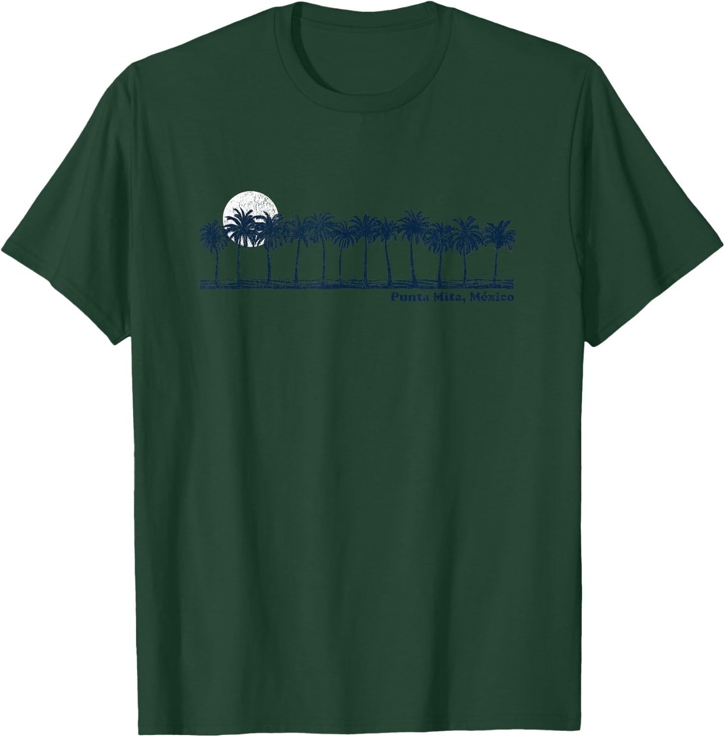 Punta Mita Vintage 70s Retro Throwback Design T-Shirt - T-Shirt | Forest
