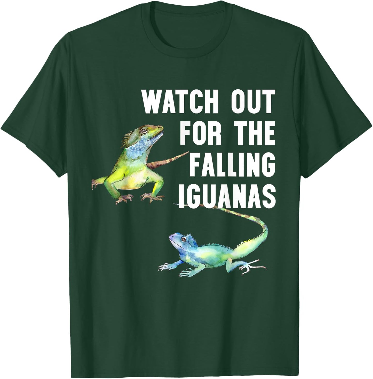 Watch Out for the Falling Iguanas Shirt,Funny Falling Iguana T-Shirt - T-Shirt | Forest