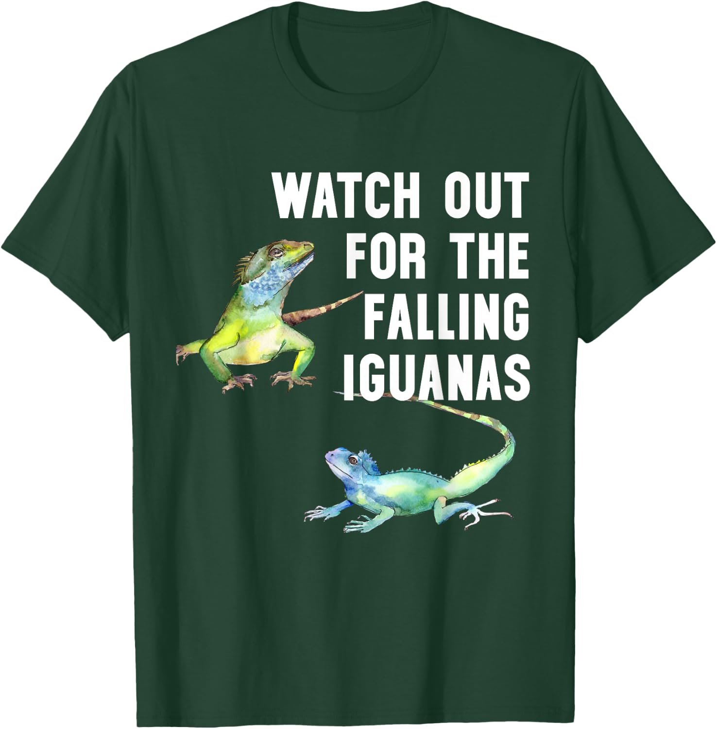 Watch Out for the Falling Iguanas Shirt,Funny Falling Iguana T-Shirt - T-Shirt | Forest