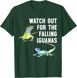 Watch Out for the Falling Iguanas Shirt,Funny Falling Iguana T-Shirt - T-Shirt | Forest