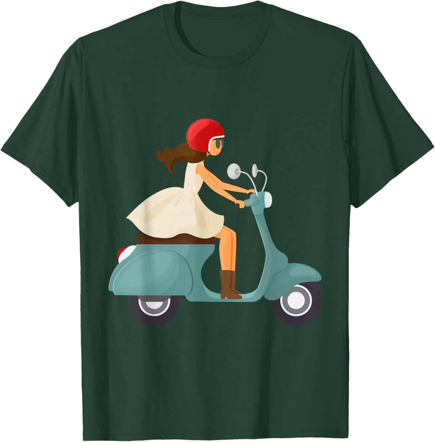 Girl on a Scooter T-Shirt - T-Shirt | Forest