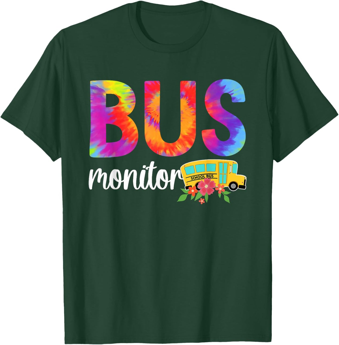 Bus Monitor Appreciation School Bus Monitor T-Shirt - T-Shirt | Forest
