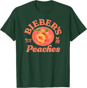 Official Bieber's Peaches Black T-Shirt - T-Shirt | Forest