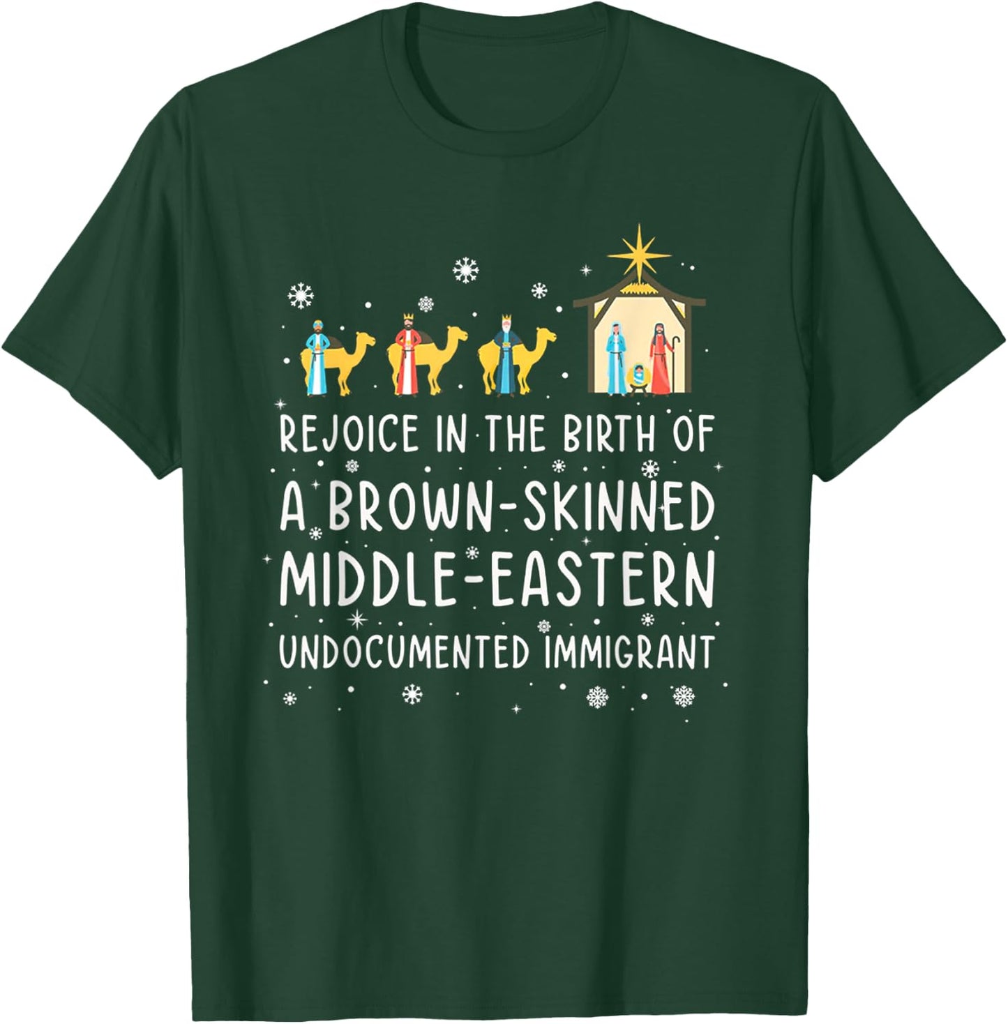 Rejoice In The Birth Of The Brown-Skinned Middle- Eastern T-Shirt - T-Shirt | Forest