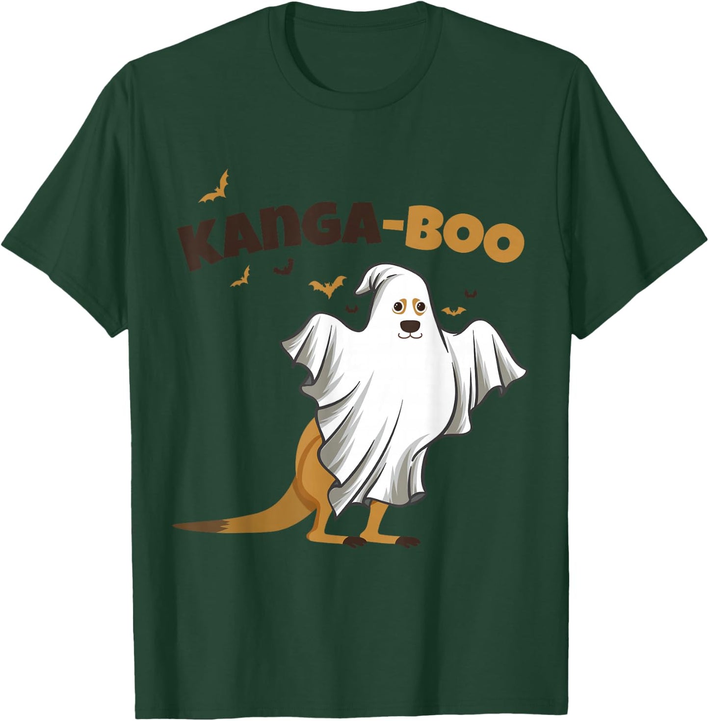 Kangaroo Lover Kanga boo animal Halloween kids Funny Ghost T-Shirt - T-Shirt | Forest