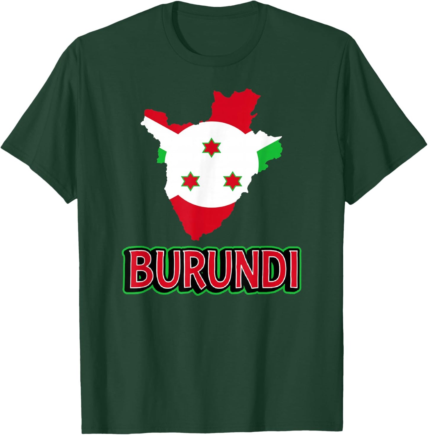 Burundian Flag Of Burundi African Travel T-Shirt - T-Shirt | Forest