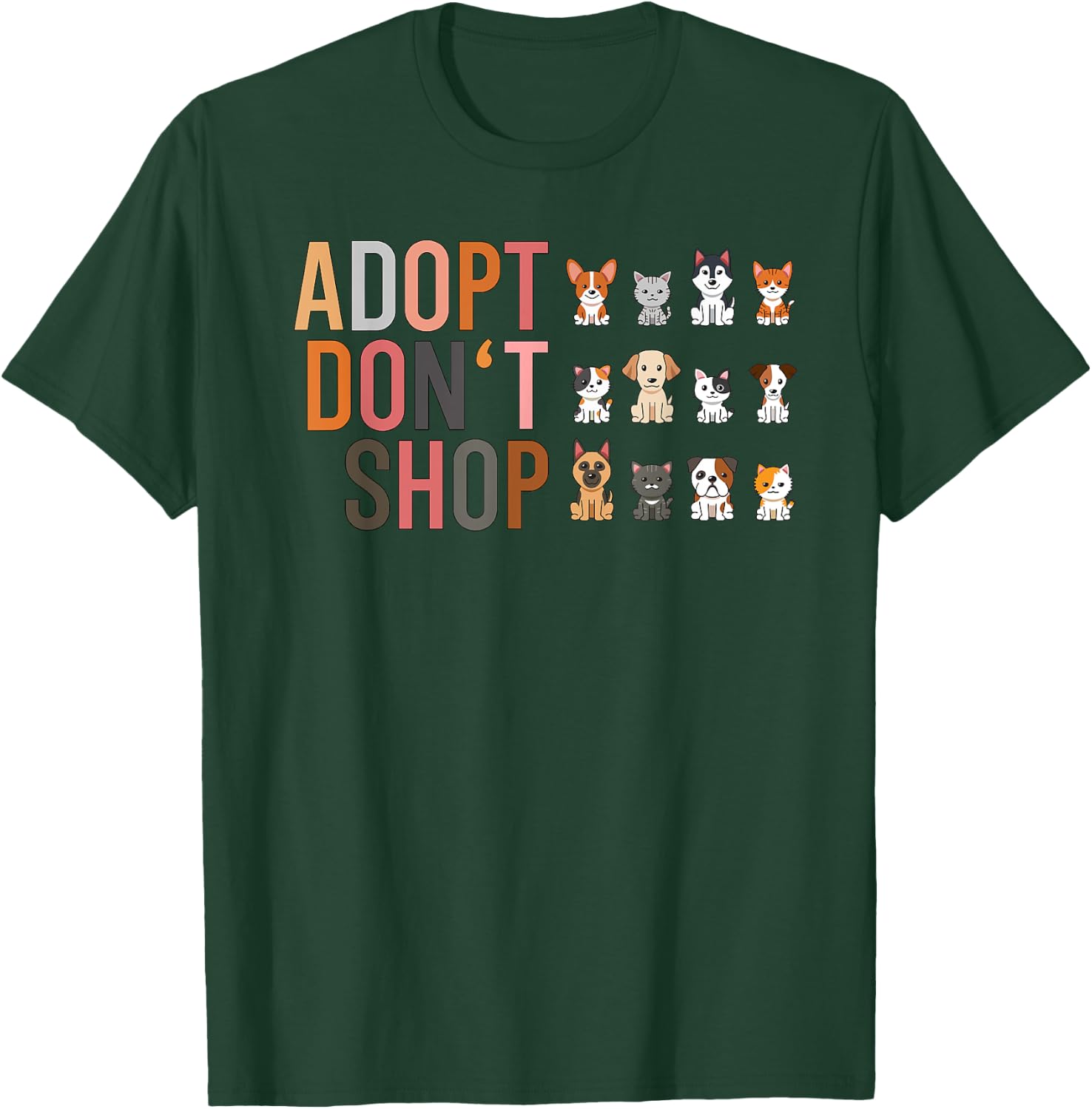 Adopt don‘t Shop T-Shirt - T-Shirt | Forest