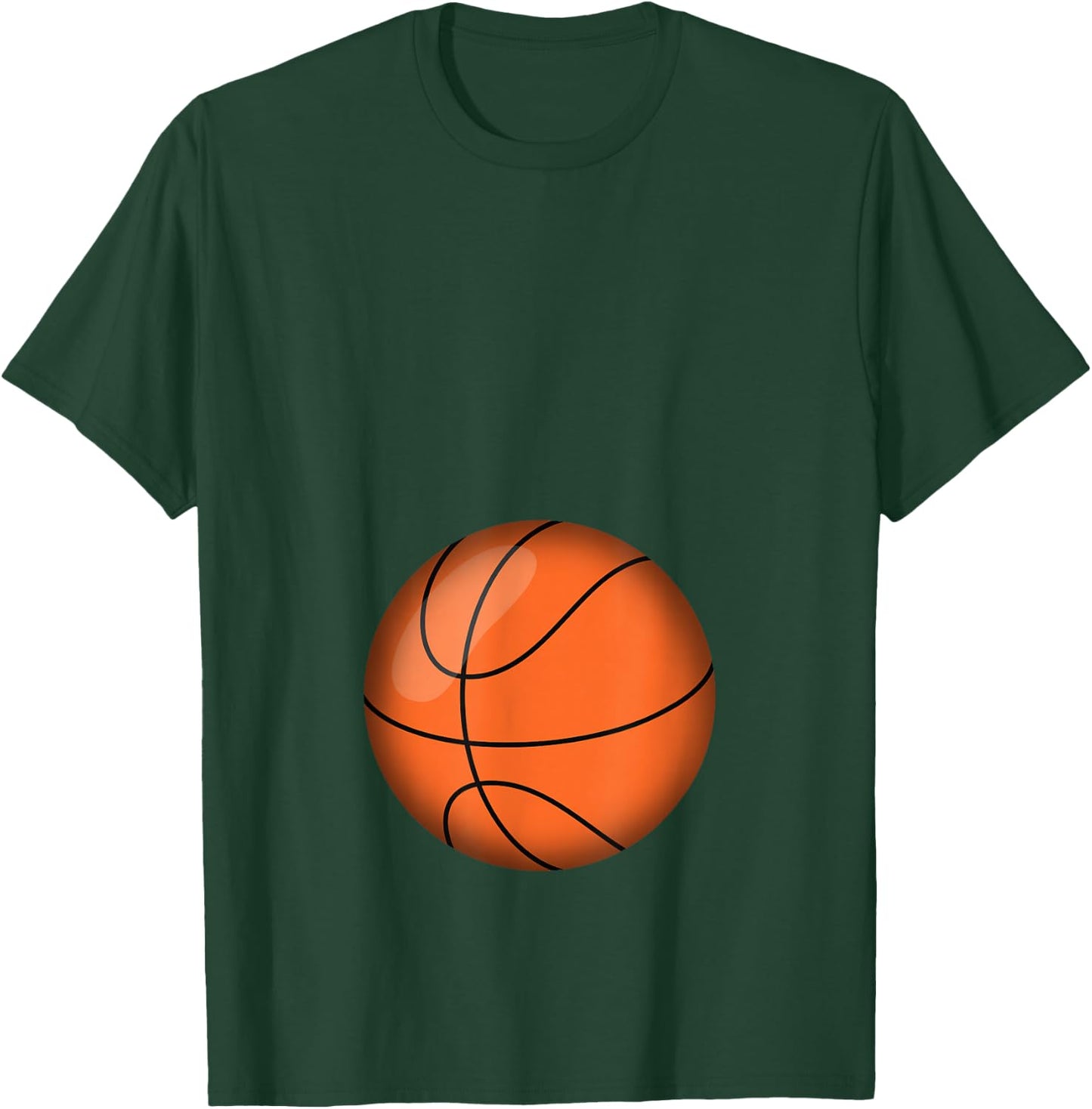 Funny Basketball Player Baby Belly Mum T-Shirt - T-Shirt | Forest