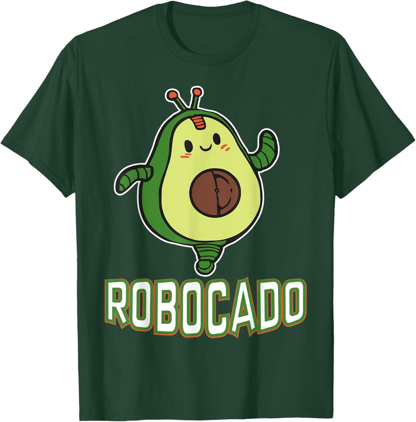 Robocado Funny Avocado Lover Robots and robotics Lover Vegan T-Shirt - T-Shirt | Forest
