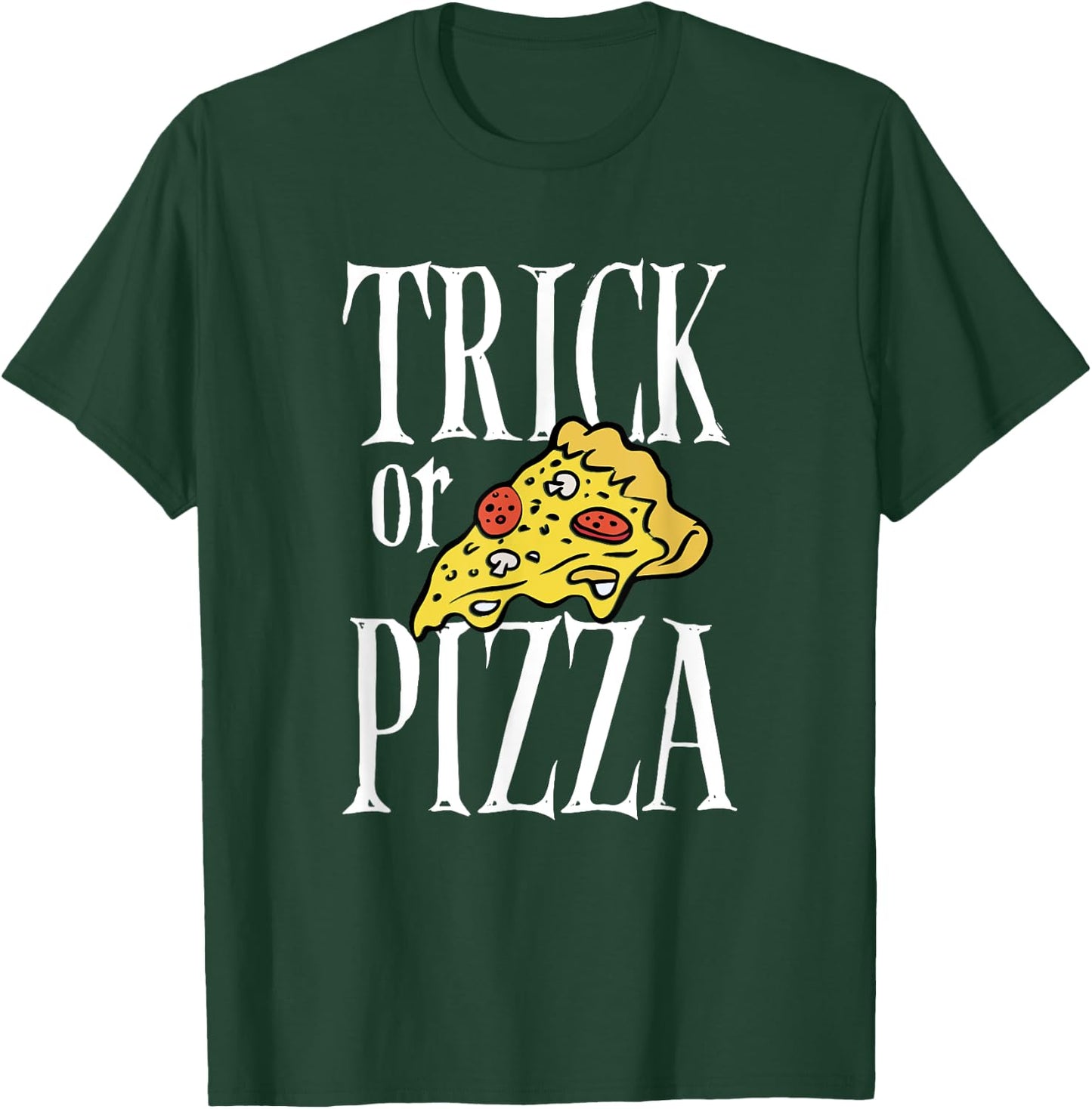 Cool Halloween Day Pizza Dough Trick Or Pizza Italian Food T-Shirt - T-Shirt | Forest