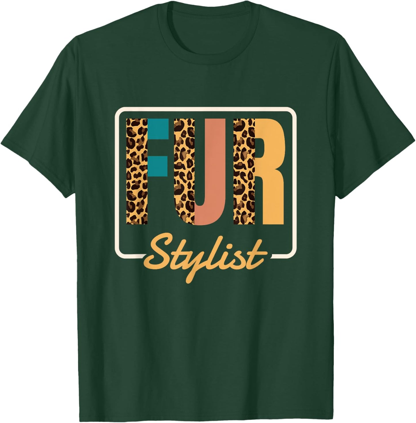Fur Stylist, Dog Grooming Puppy Groomers Men Women T-Shirt - T-Shirt | Forest