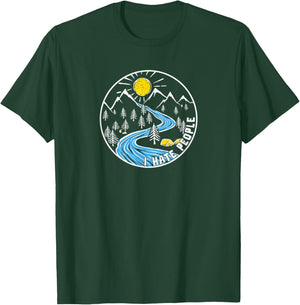 I hate People outdoor vintage camping Nature Lover T-Shirt - T-Shirt | Forest